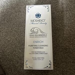 New MOSHEKO Mineral Beauty Enrich Purifying Cleansing Toner Milk 4.00‎ Fl Oz